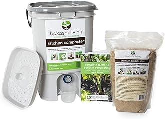 Bokashi Living 1 bin Composting Starter Kit (Includes 1 bin, 1.75lbs of bran and Full Instructions)