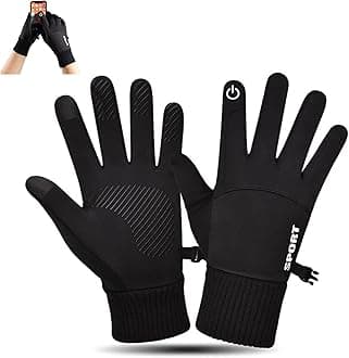 Men's Winter Warm Touch Screen Gloves Waterproof, windproof, Texting, Riding, Driving and Outdoor word Thermal winter gloves for men/boys Free Size