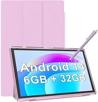 Android Tablet 10 Inch Tablet With Case Screen Stylus Android 14 Tablets 6GB RAM 32GB ROM Support 1TB Expansion 6000mah Battery 10.1" IPS HD Touchscreen 2MP+8MP Dual Camera WIFI-6 Bluetooth5.0 Tablets