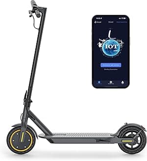 R50 Electric Scooter, Speed up to 25 km/h, 30 km of autonomy, 8.5" Solid Tire, Maximum Load 120 kg, Dual Braking (R50-Red)