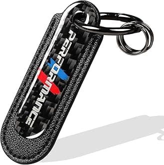 muekzru Carbon Fiber Leather Set Car Keychain,Universal keychain Fashion Sports Keychains Keyring Business Gift Birthday
