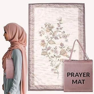 Prayer Matt Islam - Foldable Padded Prayer Rug - Ideal for Home Office and Mosque Use - Machine Washable Padded Prayer Mat with Modern Design - Ideal as Hajj, Umrah & Eid Gift - Divine