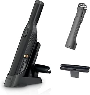 Shark WV201BK WANDVAC Cordless Hand Vac, Lightweight & Portable at 1.4 lbs. with Powerful Suction, Charging Dock, One-Touch Empty for Car & Home, Mattress, Duster Crevice Tool Included, Black