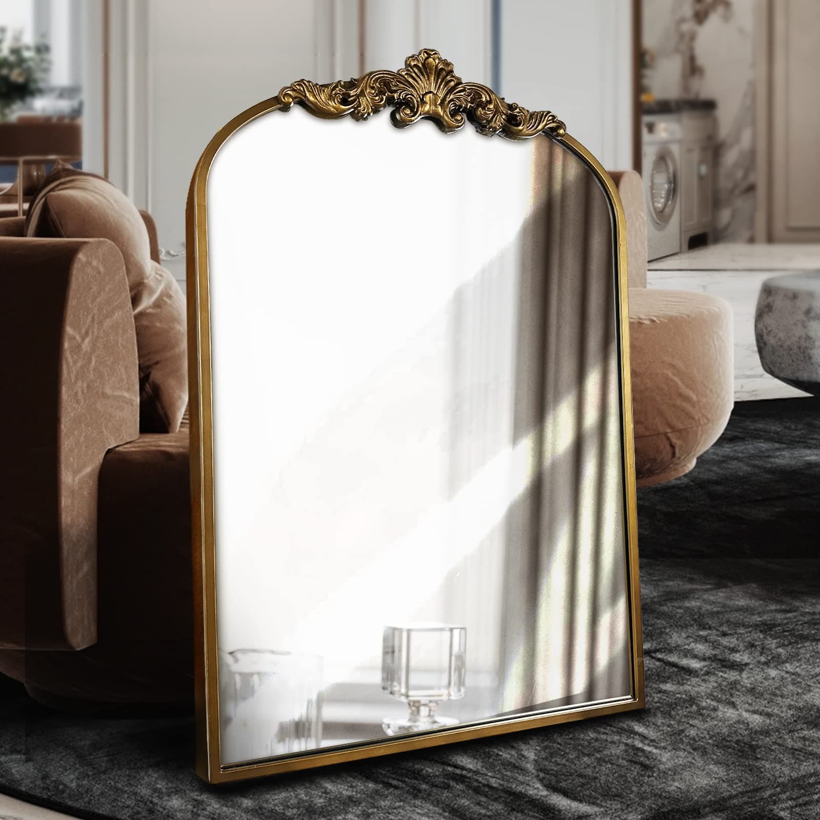 Gold antique mirror