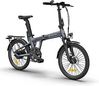 – ADO Air20Pro Electric Bike Folding, EBike for Adults, 20" Folding Electric Bicycle, Belt Drive, Bafang Motor, ECO and SPORT Mode, Adjustable Shock Absorption, LCD, APP, Range Up To 100KM