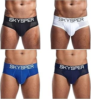 SKYSPER Men's Jockstrap Breathable Mesh 2pcs 3pcs 4pcs Jock Strap Male Underwear, Athletic Supporters for Men