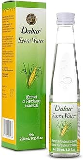 Dabur Keora (Kewra) Water - Unleashing the Captivating Essence of Nature's Floral Perfume to Enhance Your Culinary Creations - Aroma Enhancing & Flavouring agent - for Drinks, Desserts, & more - 250ML