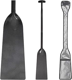 JUSTOOP Dragon Boat Paddle Lightweight Full Carbon Fiber with Paddle Bag, 120/122/125CM (47/48/49 Inches) and Adjustable Dragon Boat Paddle115-130cm（）, IDBF Approved