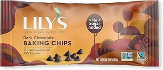 Premium Dark Chocolate Baking Chips Sweets |Stevia Sweetened, No Added Sugar, Low-Carb, Keto Friendly | 55% Cacao | Fair Trade, Vegan, Gluten-Free & Non-GMO | 9 ounce, 12-Pack