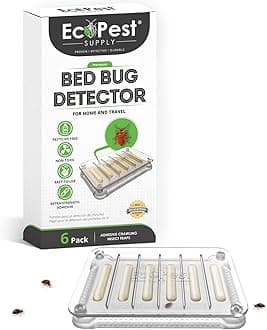 Bed Bug Detector - Pack of 6 | Early Detection Bed Bug Trap Monitor & Detector for Home & Travel | Indoor Pest Control Traps for Bed Bugs