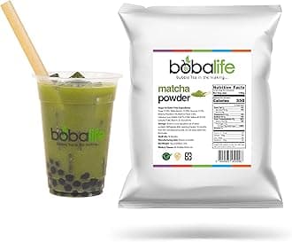 Bobalife Matcha Bubble Tea Milk Powder 1kg – Taiwanese Milk Tea Powder Mix for Bubble Tea, Iced Milk Tea, Smoothies & Dessert Drinks – Vegan & Gluten Free