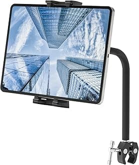 Tendak Tablet Holder for Bicycle, Gooseneck Treadmill Holder, Flexible Robust Long Arm Holder, Exercise Bike, iPad Holder, Handlebar for iPad Pro, iPad Mini, iPad Air, 4.7-12.9 Inch Devices