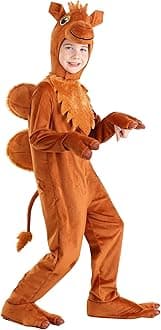 Kids' Camel Costume | Child Animal Outfit Includes Jumpsuit With Attached Hand Covers, Headpiece, & Shoe Covers