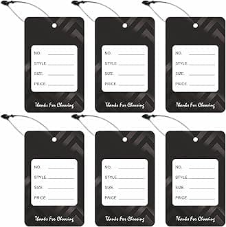 DEEPTAGS Paper Price MRP Tag Labels with Black Loop Pins, 300 PCS