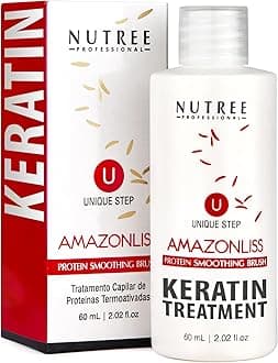 Brazilian Keratin Hair Treatment One Step Protein Hair Treatment Formaldehyde Free Hair Strengthening Alisado Brasileño Keratina Brasileña (One Step Keratin 2.02 Fl Oz)
