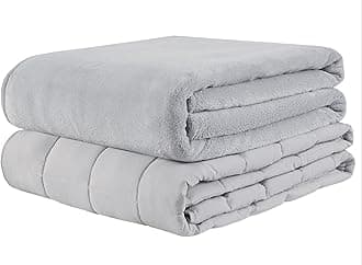 Degrees of Comfort Weighted Blanket 25 Pounds Queen Size for Adults with Removable Cover, Heavy Blanket Washable Cozy Heat Warm Minky Plush Cover Included, Micro Glass Beads, 60x80 Queen Size, Grey