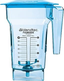Blendtec 40-612-62 FourSide Jar (75 oz) Four Sided, Stainless Steel, Blue