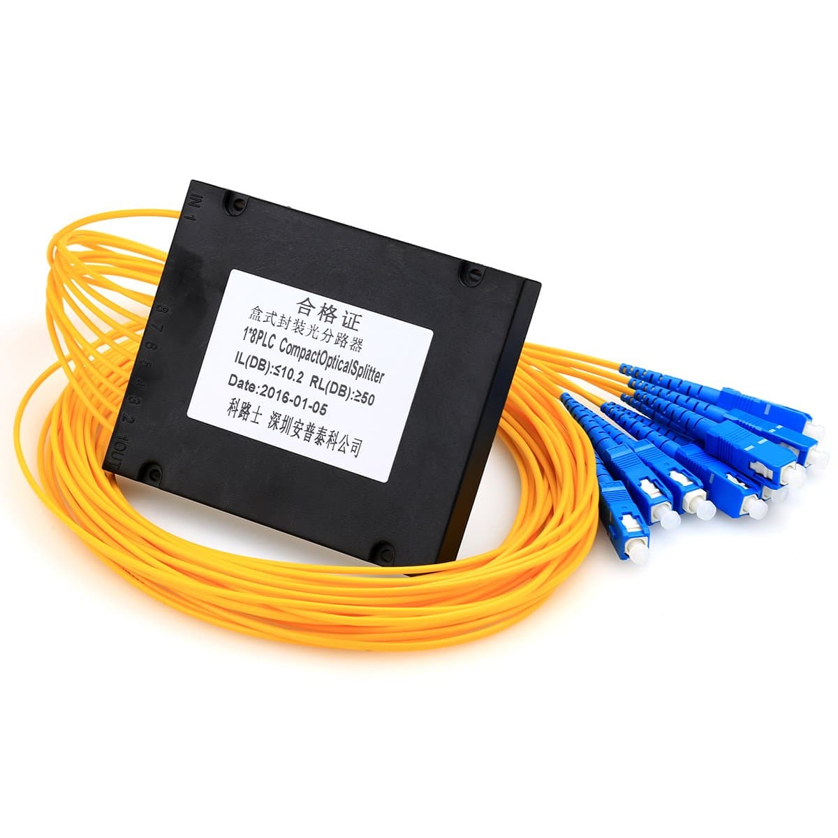 Cruiser 1x8 Plc Optical Splitter, Planar Waveguide-type Optical Splitter Single-mode Sc-upc by Cruiser