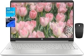 HP 15.6 Touchscreen Laptop Computer - Windows 11 Pro, HD 250 nits LED Display, 6-Core Intel i3-1215U Processor, 32GB RAM, 2TB SSD, Intel UHD Graphics, Wi-Fi 6, HDMI, Type USB-A&C, Long Battery Life