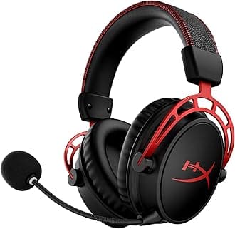 4P5D4AA HyperX Cloud Alpha Wireless Gaming Headset, 300 Hours Battery, DTS Audio, PC/Switch, Red