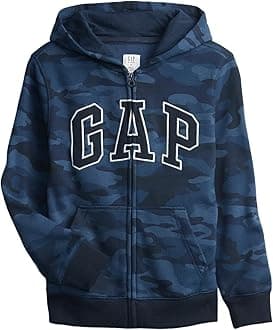 GAPBoys Logo Hoodie Hooded Full Zip Sweatshirt Camouflage XL