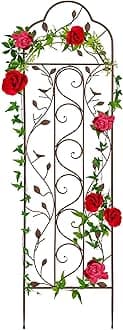 Best Choice Products 60x15in Iron Garden Trellis, Arched Outdoor Decoration w/Branches, Birds for Lawn, Garden, Backyard, Climbing Plants - Bronze