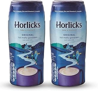Horlicks Malted Milk Powder 400 Gram (Pack of 2) - Made in England for Malt - Creamy, Malty Taste - Free From Artificial Colors, Sweeteners, and Preservatives
