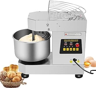 10Qt Commercial Food Mixer, 7500W Heavy Duty Electric Food Mixer Commercial Speeds Adjustable Stand Mixer Dough Kneading Machine with Stainless Steel Bowl for Bakery Pizzeria Restaurants