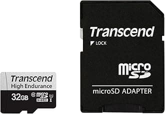 Transcend USD350V 32GB High Endurance microSDHC Class 10 U1 Memory Card for Dash Cam & Security Cameras with Adapter TS32GUSD350V
