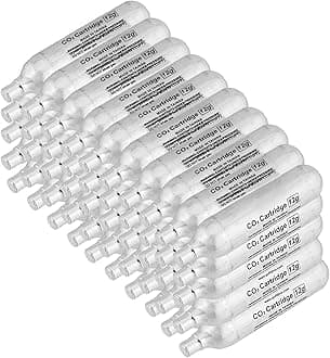 Lancer Tactical 50 Pack (50 Counts) High Grade 12 Gram Co2 Airsoft Cylinder 12G Cartridge Tank For Pellet Guns, Bb Guns And