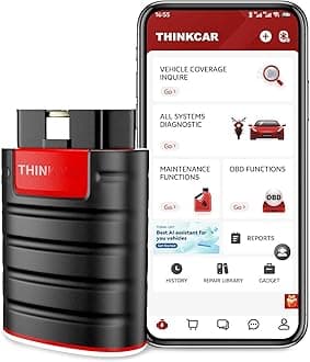 thinkcar Thinkdiag OBD2 Scanner Bluetooth, All System Bidirectional scan Tool OE Level Diagnostic Tools with ECU Coding,15+ Service Functions All Software 1 Year Free fits for iPhone & Android