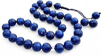 Handmade Misbaha Tasbih – 33 Natural Stone Islamic Prayer Beads for Dhikr & Tasbeeh – Ideal Ramadan & Eid Gift for Men & Women (Lapis Lazuli)