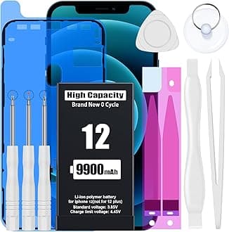 EMNTBattery for iPhone High Capacity Than Others Replacement Battery with Complete Repair Tool Kit and Instructions (for iPhone 12/12 pro 2024)