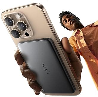 LISEN 0.3‘’ Ultra Slim MagSafe Portable Charger iPhone,Alloy 5,000mAh Wireless Charge Card Phone Charger,Slim MagSafe Battery Pack,Magnetic Power Bank for iPhone 16e Pro Max/15/14/13/12,Gray