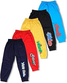 T2FBoy's Regular Fit Printed Cotton Track Pant (Pack of 5)
