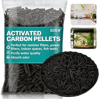 Sukh 310g Activated Carbon Pellets - Activated Charcoal Bulk Activated Carbon Aquarium Charcoal Pellets Activated Charcoal Filter Carbon Aquarium Filter for Waterbox Aquariums Pond Fish Tank