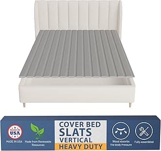 Greaton, 0.75-Inch Heavy Duty Vertical Wooden Bunkie Board/Bed Slats, Full, Grey