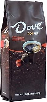 Ground Coffee, Medium Roast, Dove Dark Chocolate Flavored 10oz Bag