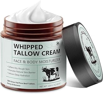 XINSZLIN Beef Tallow and Honey Balm, Beef Tallow for Skin, Face & Body Moistu...