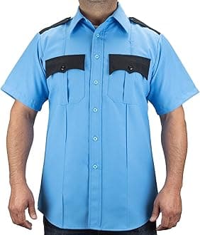 First Class Men's Two Tone Men's Uniform Shirt Pleated