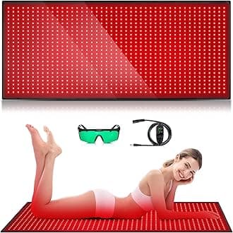 Red Light Therapy Mat for Body, 71"x 31" Red Light Therapy Blanket Red Near Infrared 660nm 850nm Full Body Pad, 1280 LEDs Infrared Light Therapy for Body for Pain Relief, Improved Sleep