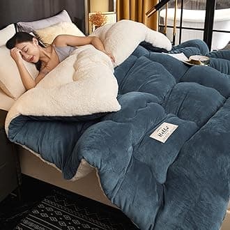 Cozy Thicker Warmth Quilt Comforter, Soft Super Thick Winter Warm Blanket Artificial Lamb Cashmere Weighted Blankets for Beds,cowboy,150 * 200cm 3.5kg [Energy Class A]