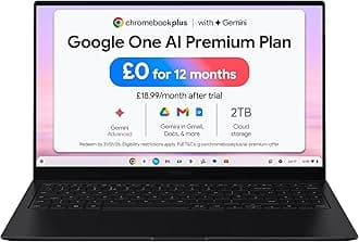 Galaxy Chromebook Plus Gemini AI Laptop, i5 Processor, Built in Gemini Quick Insert Key, 8GB Memory RAM 256GB Storage, Neptune Blue