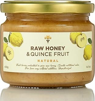 Earthbreath Raw Honey with Qunice 400g -100% Raw & Natural - Fresh Quince– No Artificial Additives