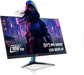 Acer Nitro VG271U M3 27 inch IPS WQHD 2560x1440 Pixels Gaming Backlight LED LCD Monitor I 180Hz Refresh Rate I 0.5 MS Response I DCI-P3 95%, HDR10 support I 2x HDMI, 1x DP I Eye Care I Stereo Speakers