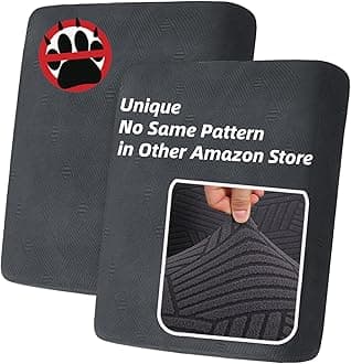 YEMYHOM Stretch Individual Cushion Covers Large Sofa Seat Cushion Slipcovers Soft Couch Cover Replacement Striped Pattern Furniture Protector with Elastic Bottom (2 Pcs XL Cushion Covers, Dark Gray)