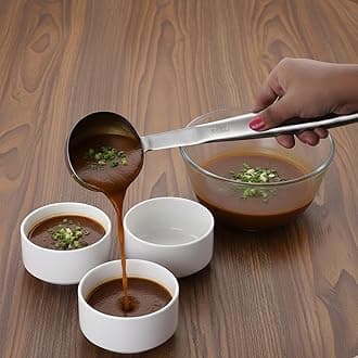 HAZEL Stainless Steel Ladle with Handle | Doya/Loti Tea Pourer Loti Tea Pourer Canteen Server, Small