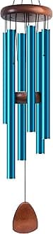 Large Aluminium Wind Chimes 37 Inches to Create a Zen Atmosphere Suitable for Outdoor, Garden, Patio Decoration. Classic Wind Chimes with Wind Catcher Suitable as A Gift for Unisex(Blue)