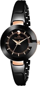 Analog Women's Watch (Black Dial Black Colored Strap)