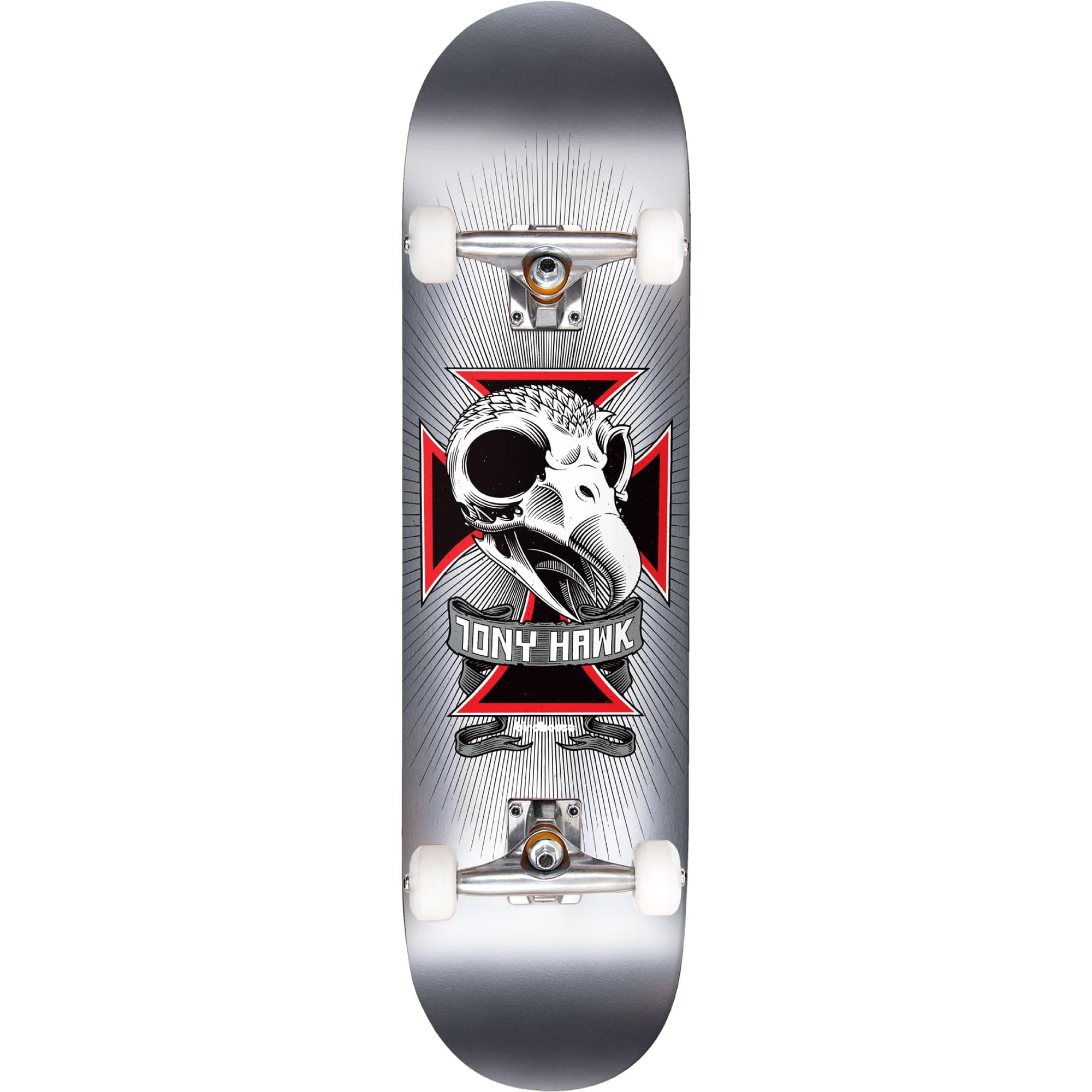 BIRDHOUSE Skateboard Complete Tony Hawk Skull 2 Chrome 7.75"